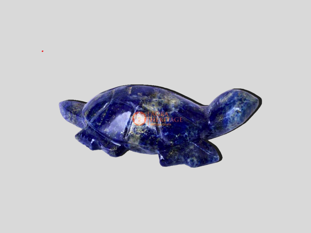 Lapis Turtle Handmade Sculpture Statue for Gift